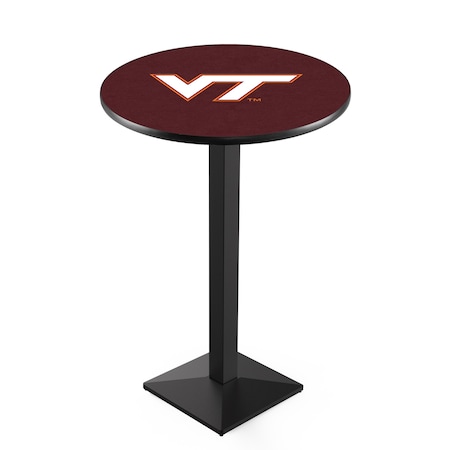 Holland Bar Stool Co 42" Blk Wrinkle Virginia Tech Pub Table L217B4228VATech